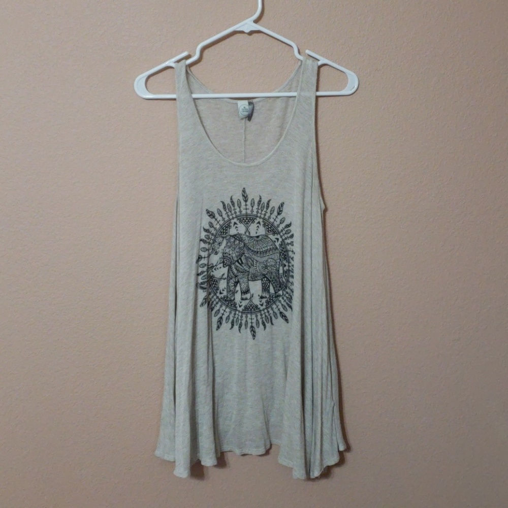 Paper Crane Long Flowy Tank